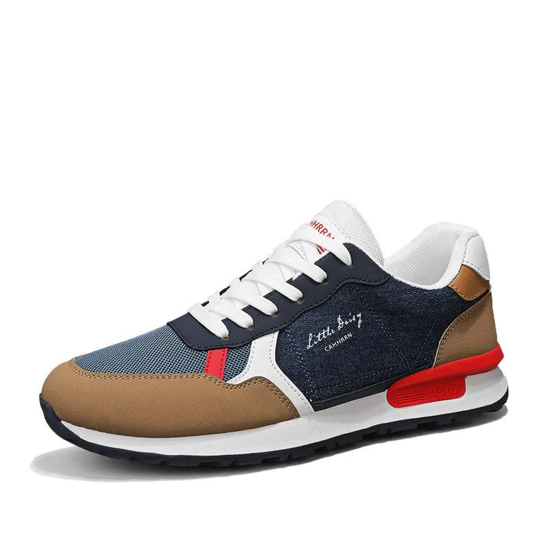Men's new lightweight soft leather breathable outdoor casual shoes