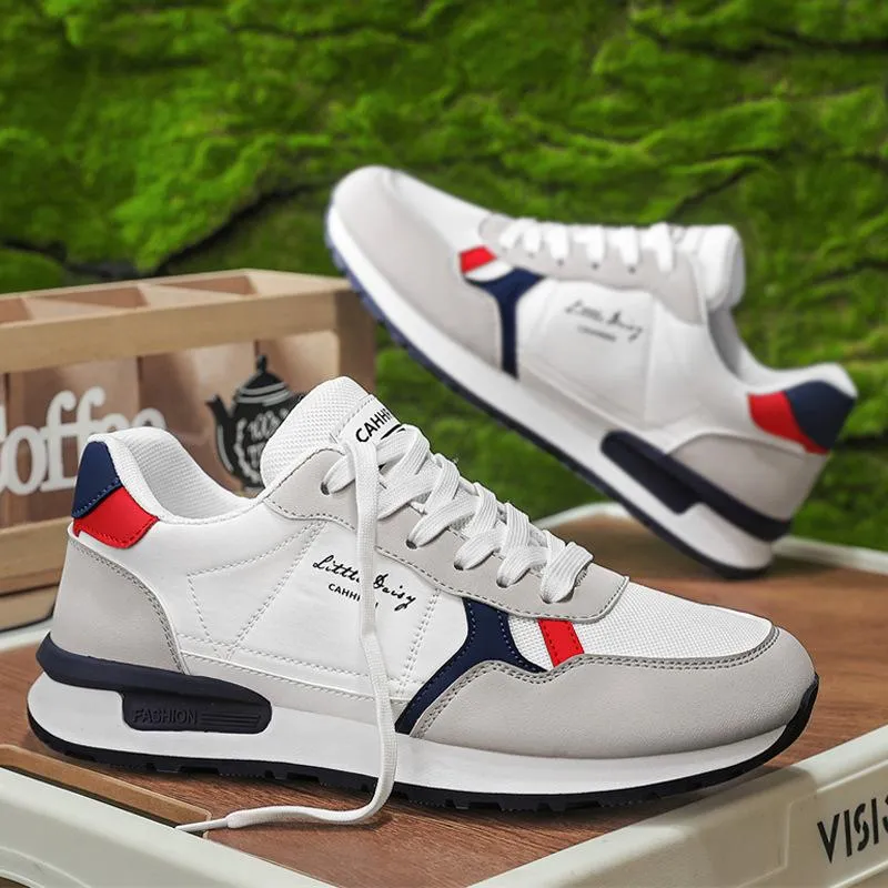 Men's new lightweight soft leather breathable outdoor casual shoes
