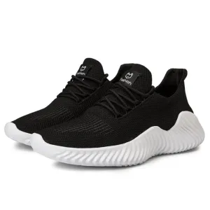 Men’s Sneakers Outdoor Road Shoes Breathable Lightweight Non-Slip - Black Size US10.5 = EU45
