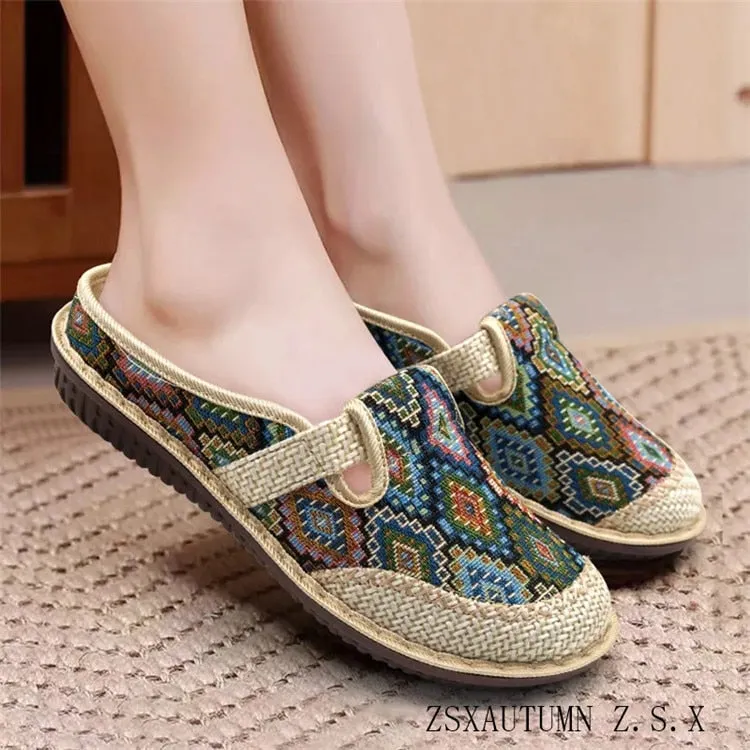 Nanccy Weaving Breathable Loafers  Comfortable Walking Casual Flats Shoes WF08