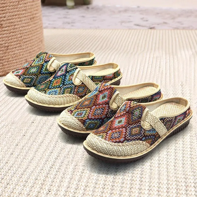 Nanccy Weaving Breathable Loafers  Comfortable Walking Casual Flats Shoes WF08