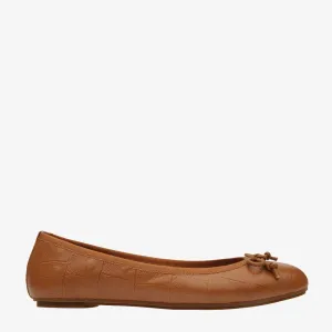 Natalie Tan Croc leather ballet flat