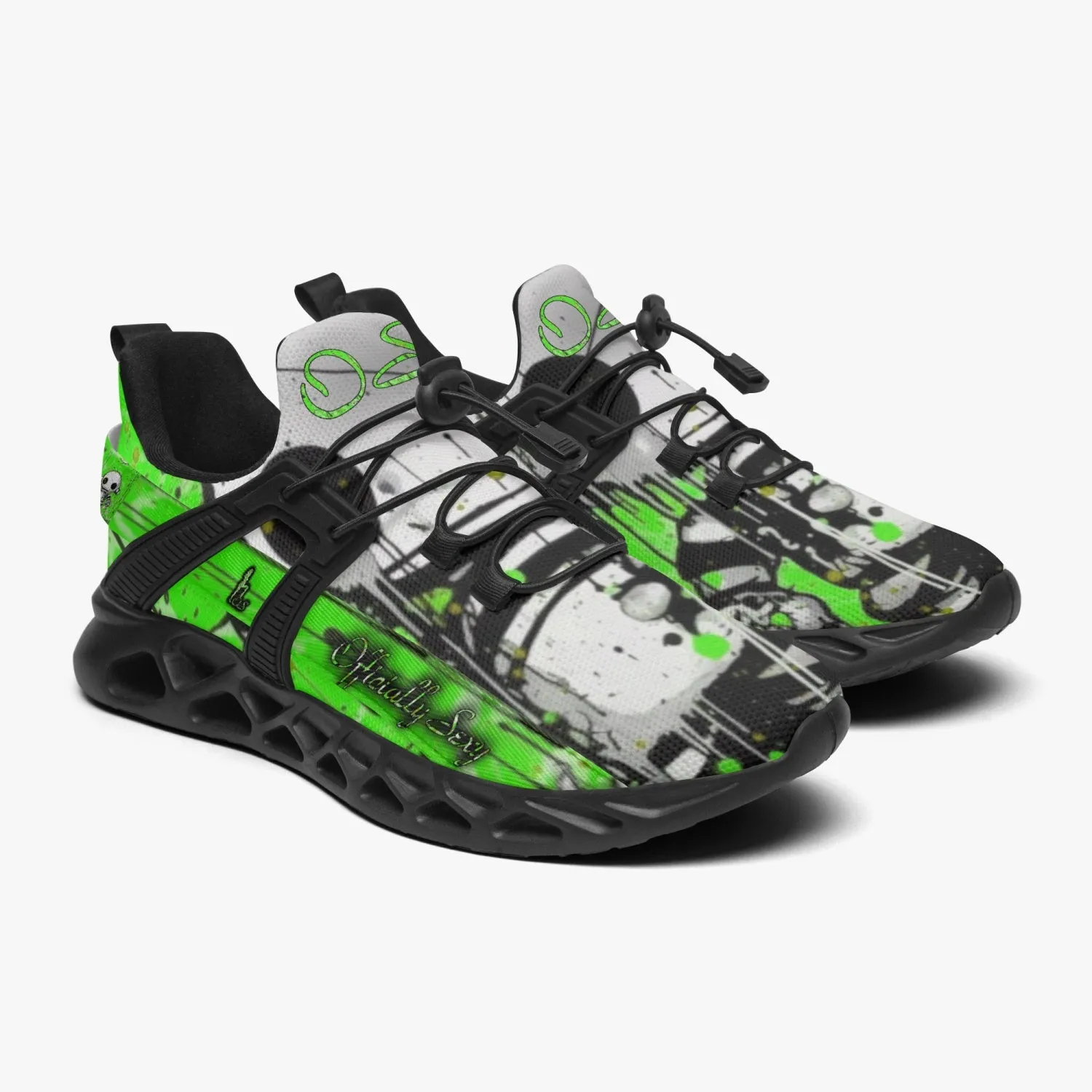 Officially Sexy Neon Green Creepy Boy Collection Unisex Mesh Running Shoes