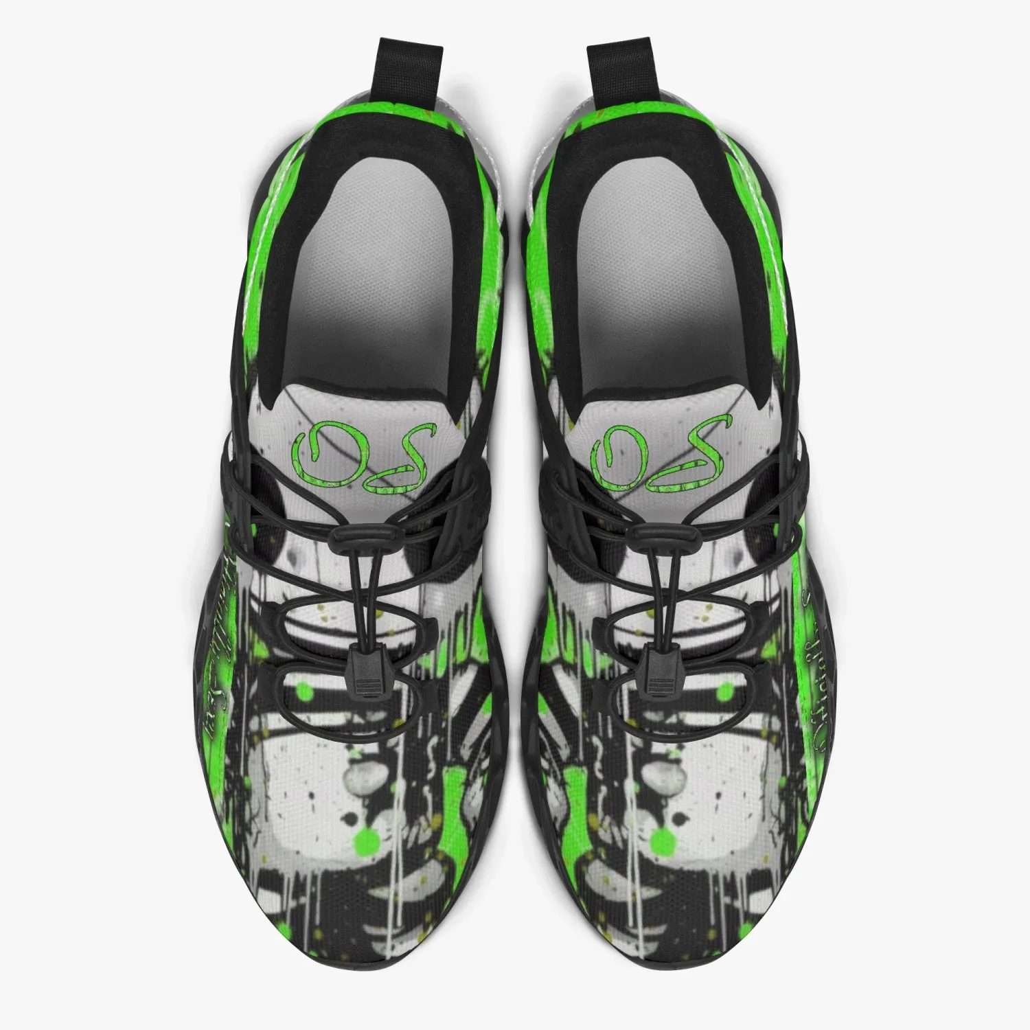 Officially Sexy Neon Green Creepy Boy Collection Unisex Mesh Running Shoes