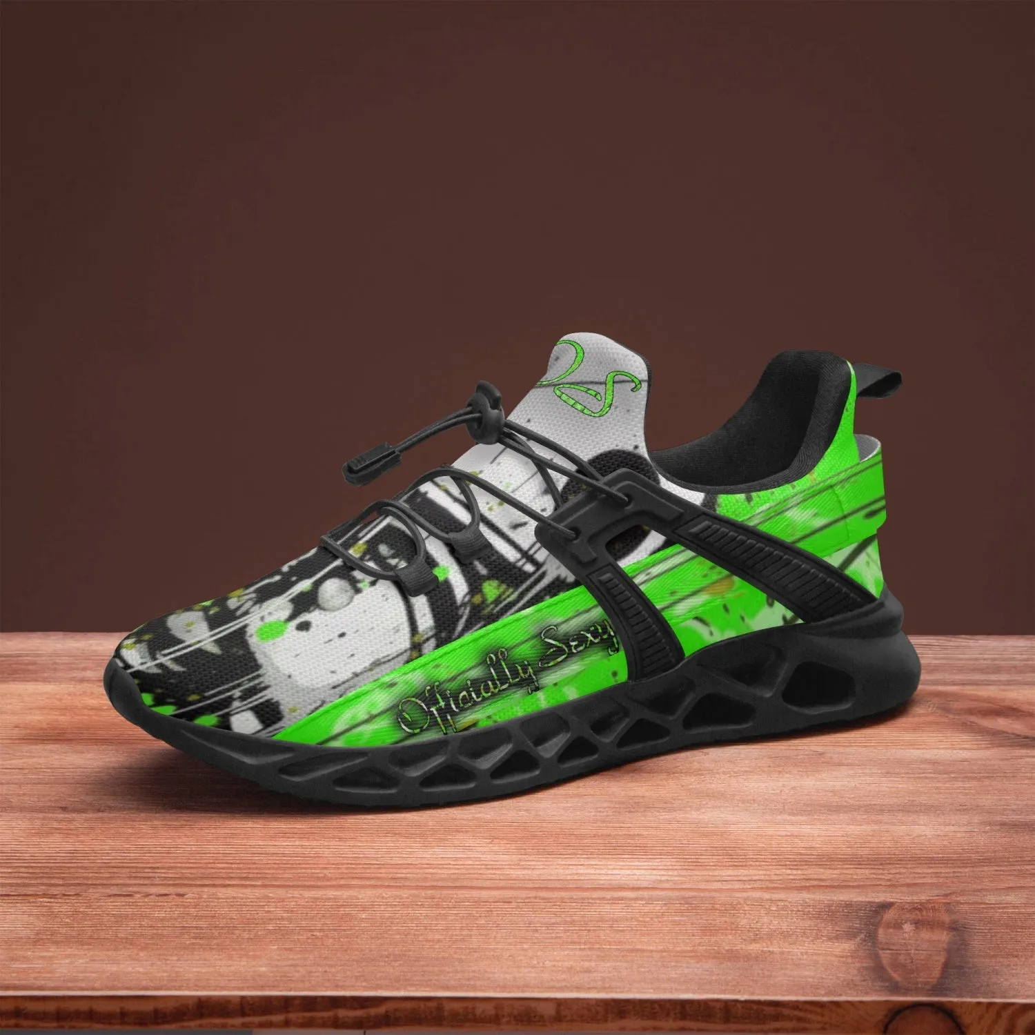 Officially Sexy Neon Green Creepy Boy Collection Unisex Mesh Running Shoes