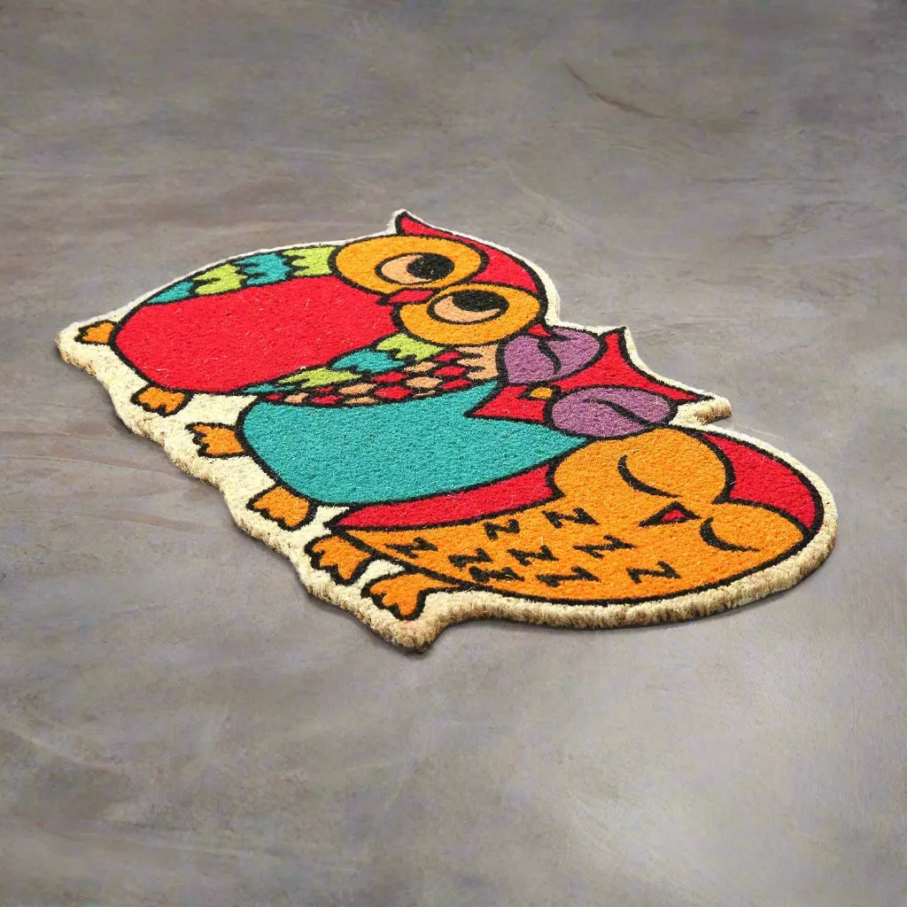 OnlyMat Owl Shape Coir Floor Mat