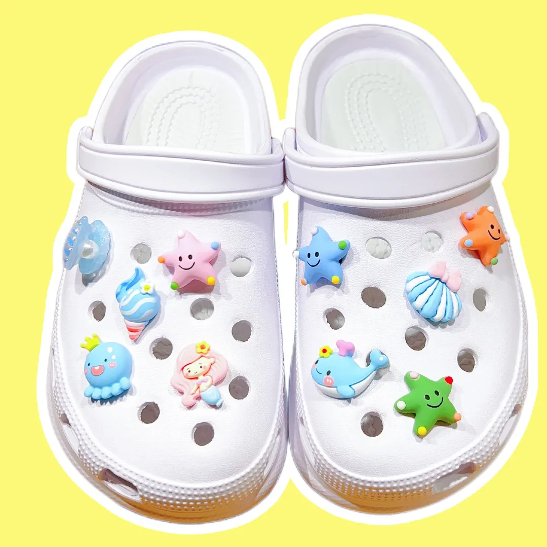 Owllaser Blue Ocean Accessories for Crocs Shoes (5pcs)