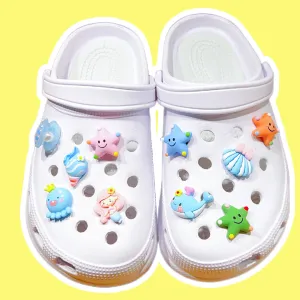 Owllaser Blue Ocean Accessories for Crocs Shoes (5pcs)