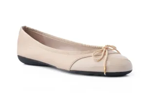 PAUL MAYER - BRAVE LEATHER BALLET FLAT - BEIGE