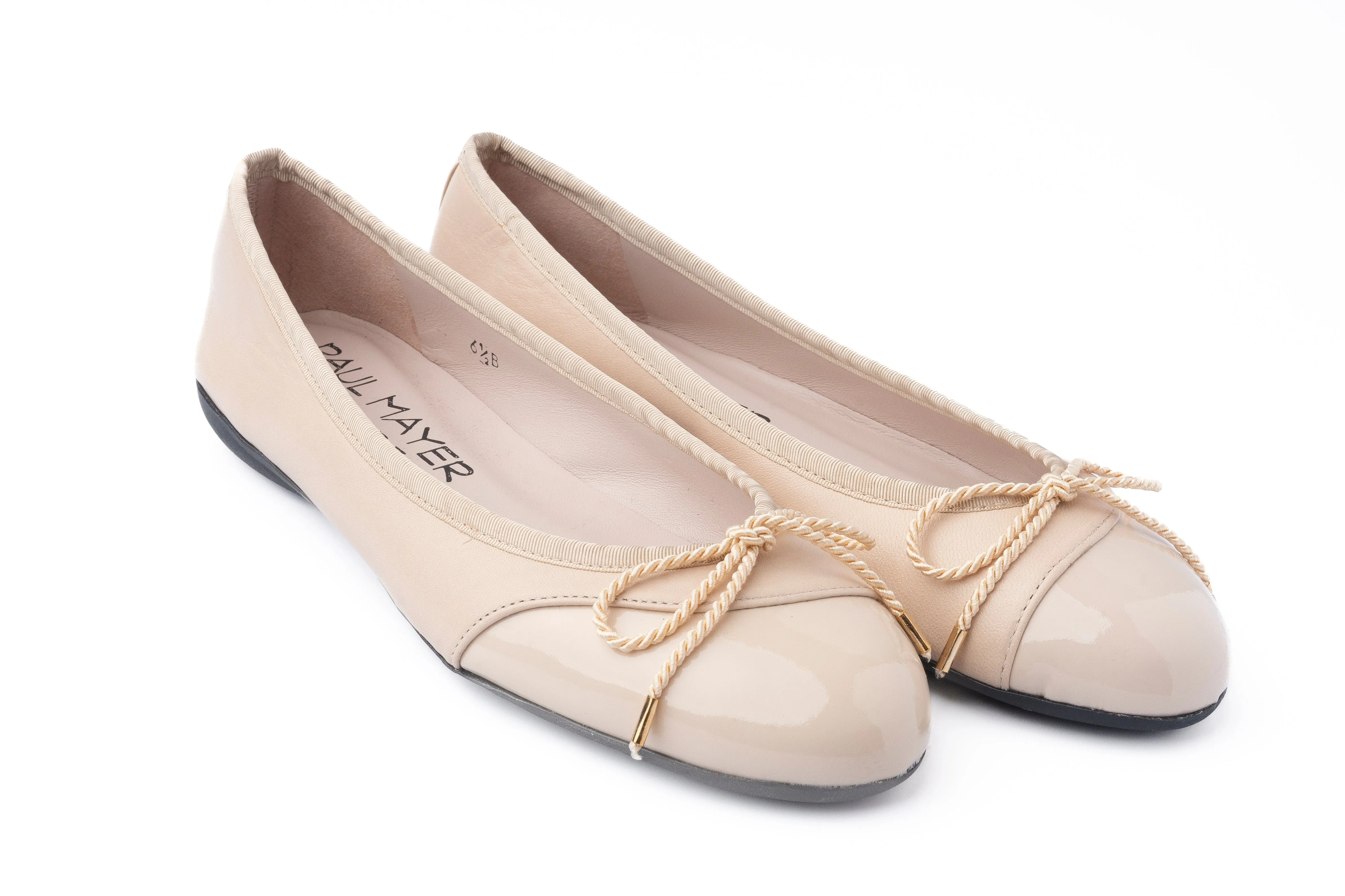 PAUL MAYER - BRAVE LEATHER BALLET FLAT - BEIGE