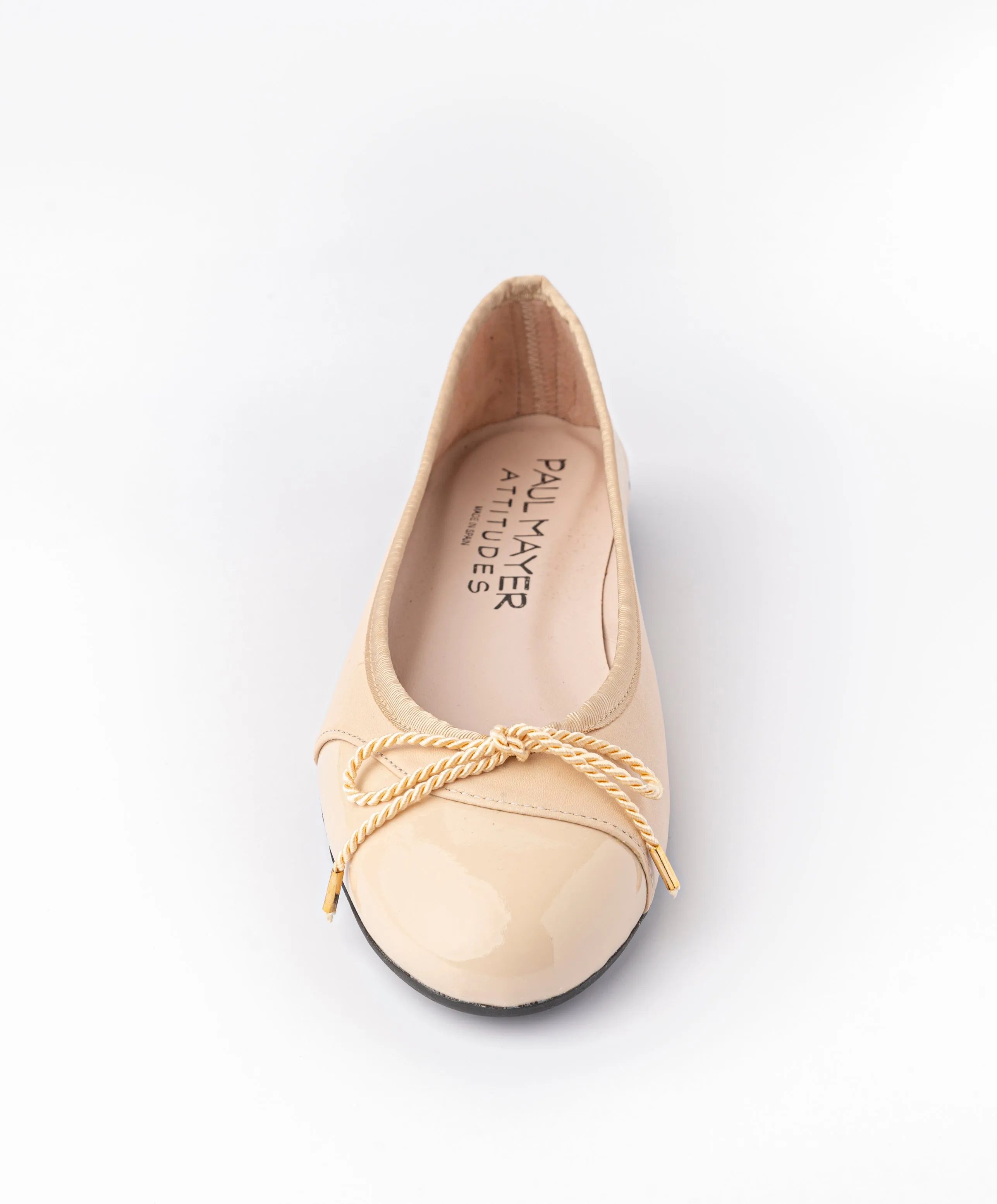 PAUL MAYER - BRAVE LEATHER BALLET FLAT - BEIGE