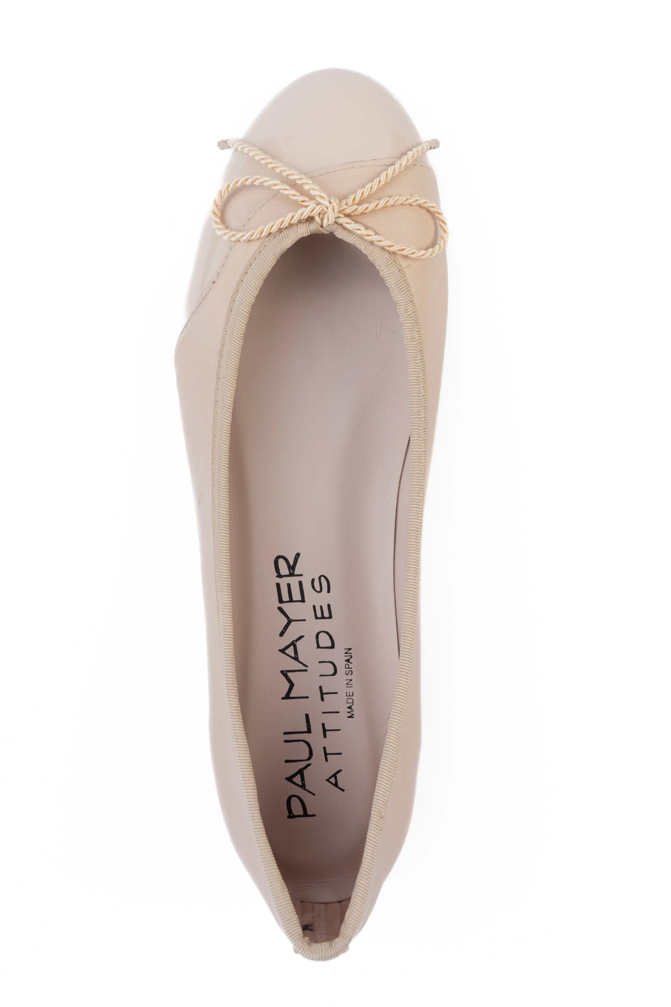 PAUL MAYER - BRAVE LEATHER BALLET FLAT - BEIGE