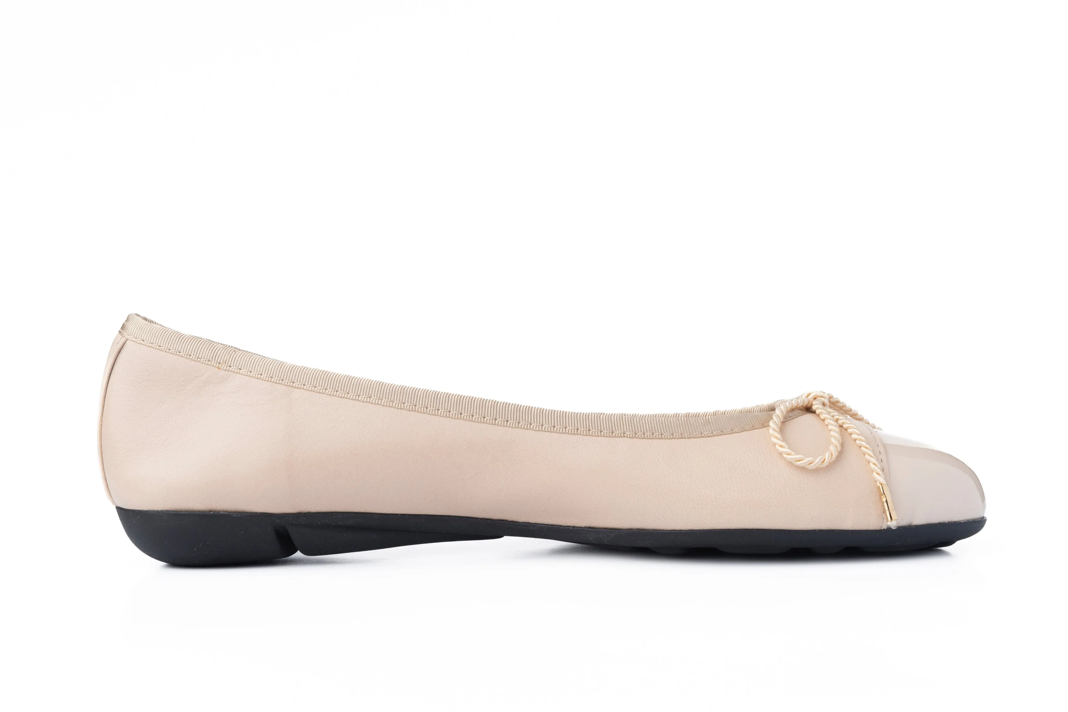 PAUL MAYER - BRAVE LEATHER BALLET FLAT - BEIGE