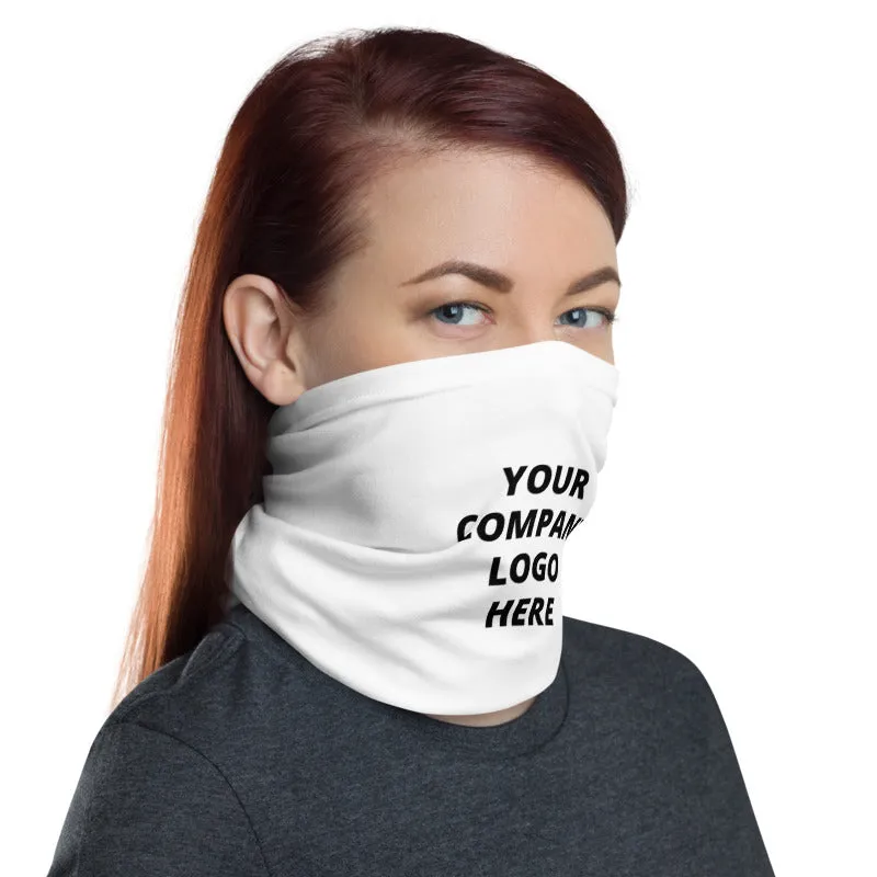 Personalized Custom Logo Face Mask, Washable Face Covering Neck Gaiter Face Shield