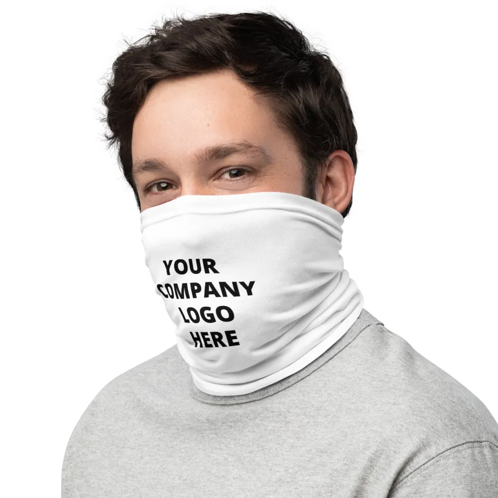 Personalized Custom Logo Face Mask, Washable Face Covering Neck Gaiter Face Shield