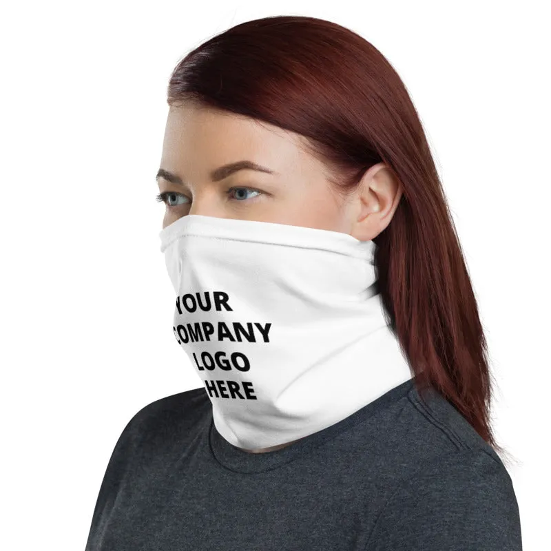 Personalized Custom Logo Face Mask, Washable Face Covering Neck Gaiter Face Shield