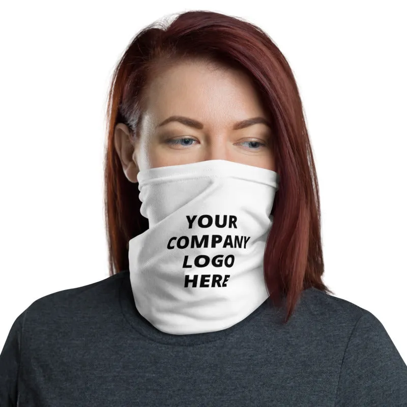 Personalized Custom Logo Face Mask, Washable Face Covering Neck Gaiter Face Shield