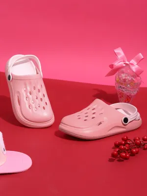 Pink Stylish Slip-On Clogs For Kids-Unisex (TC-LCLOG3-PNK)