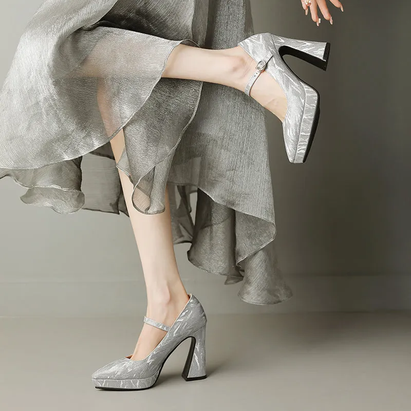 Platform Silver Heels