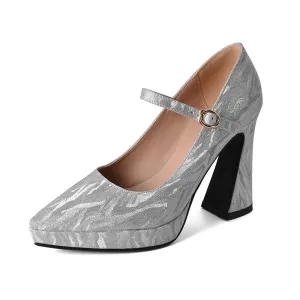 Platform Silver Heels