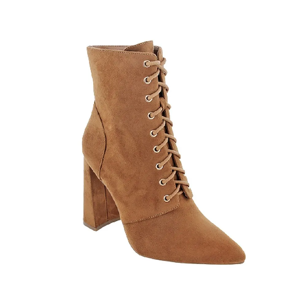 Pointed Toe Block Heel Booties Milano-1 By Liliana