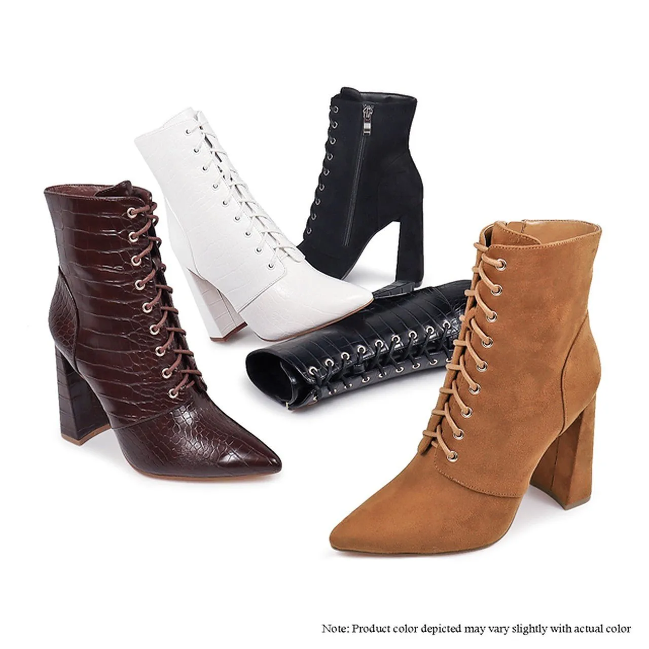 Pointed Toe Block Heel Booties Milano-1 By Liliana