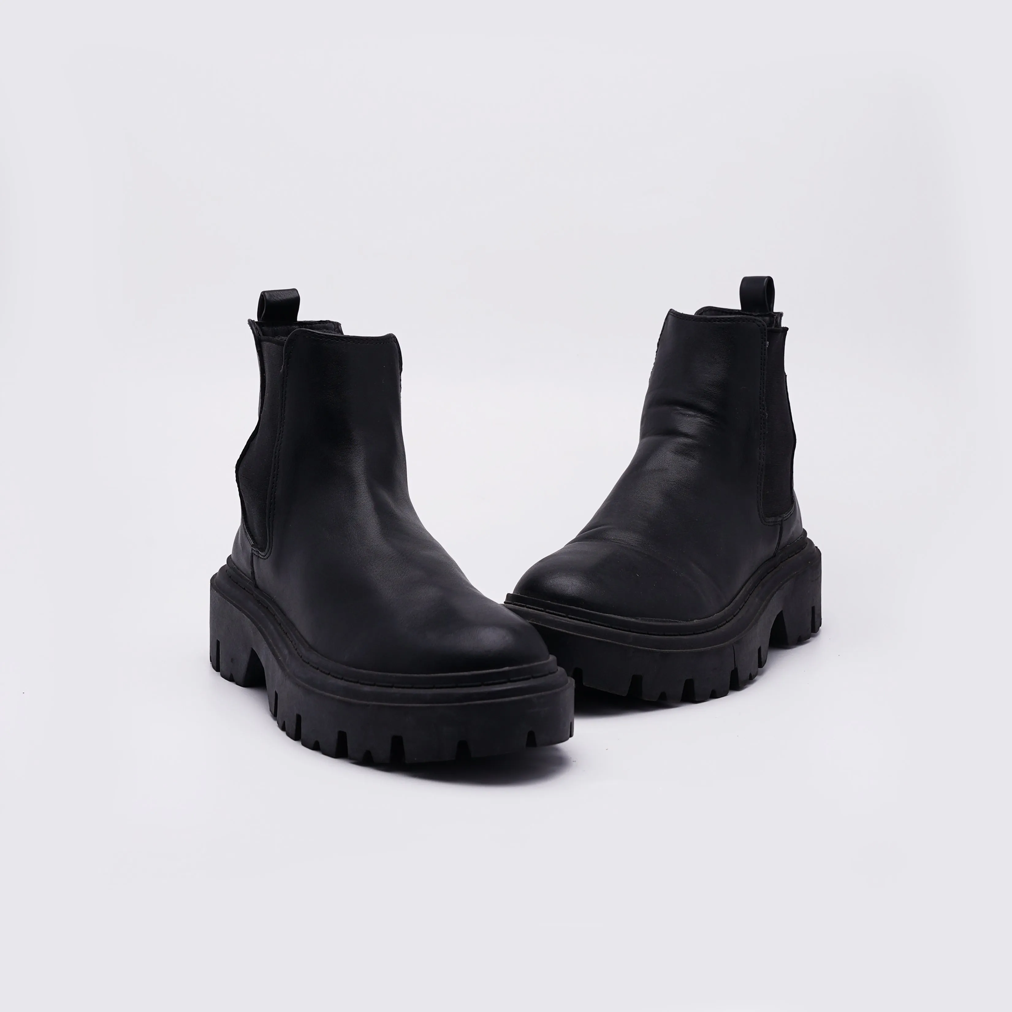 Primark Womens Black Leather Chelsea Boot