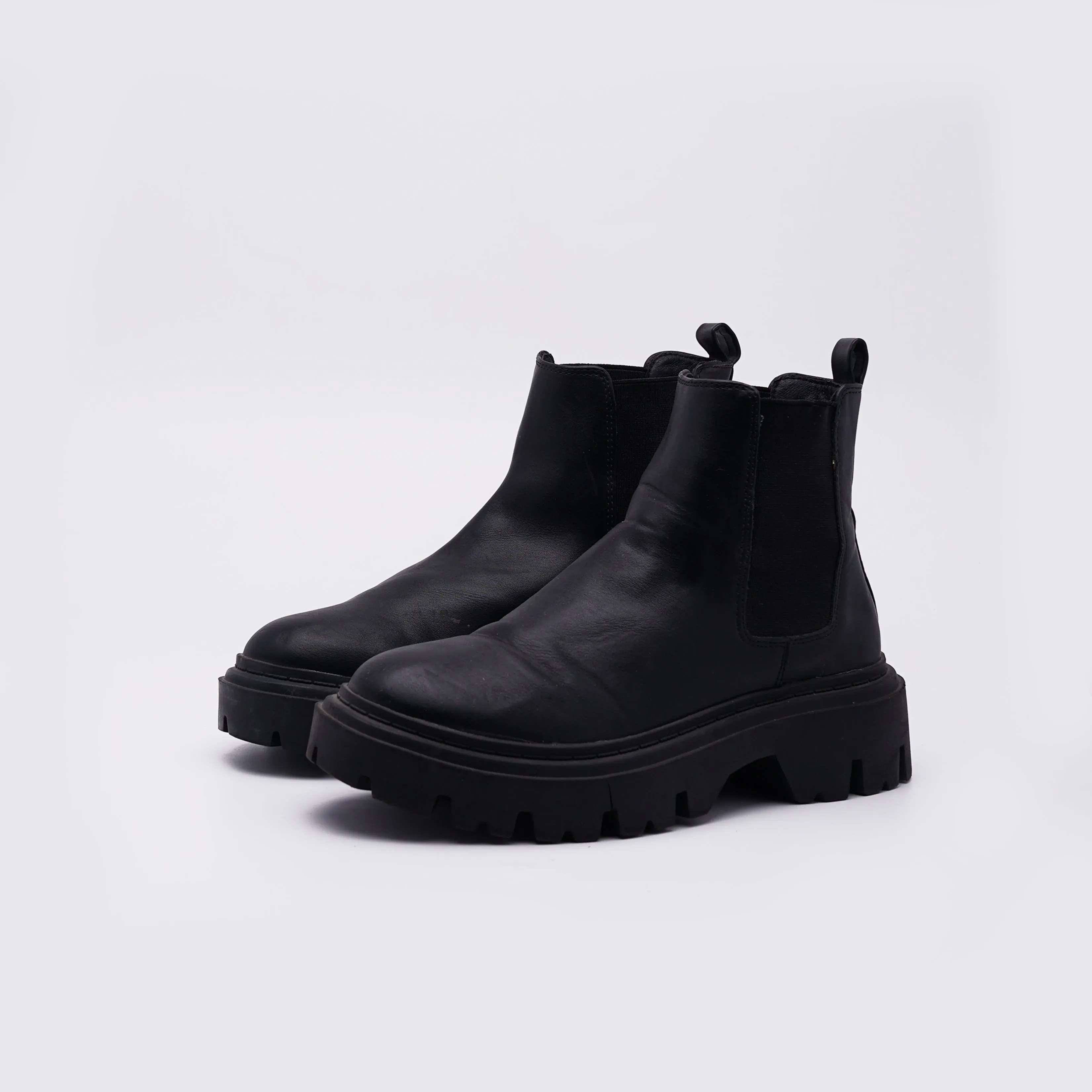 Primark Womens Black Leather Chelsea Boot
