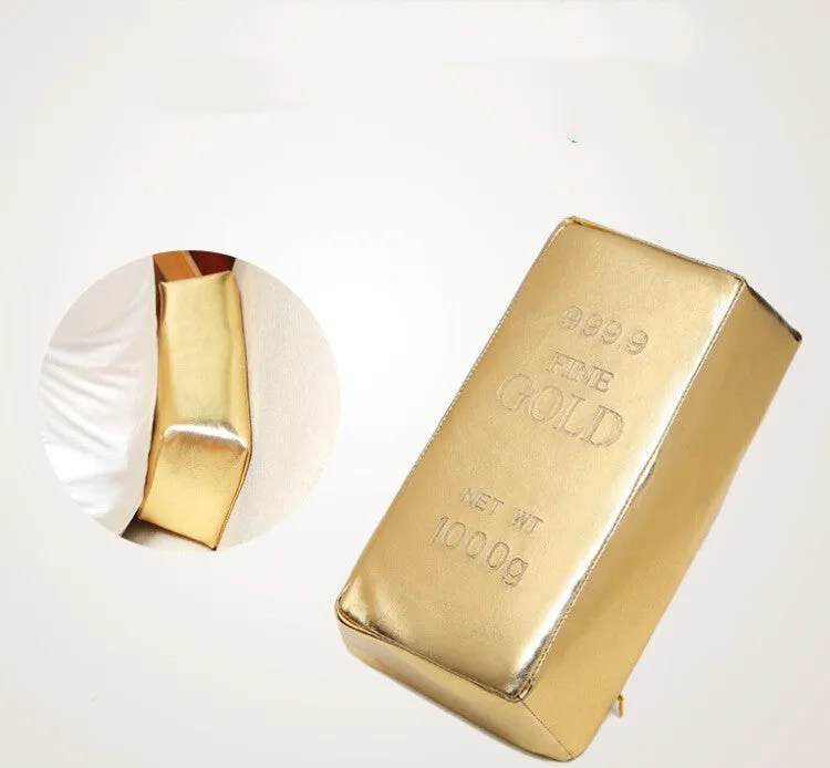 Rectangular Pillows With Simulated Gold And Silver Bricks | Brodtica.com
