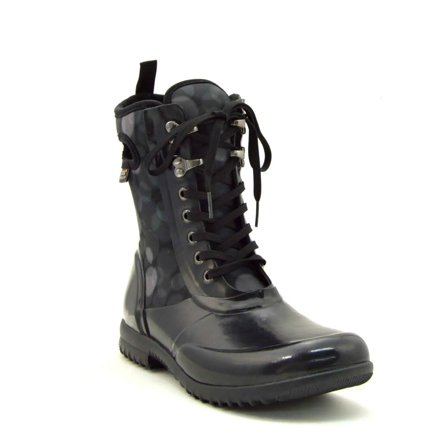 Sidney Rain Black Lace Up Gumboots