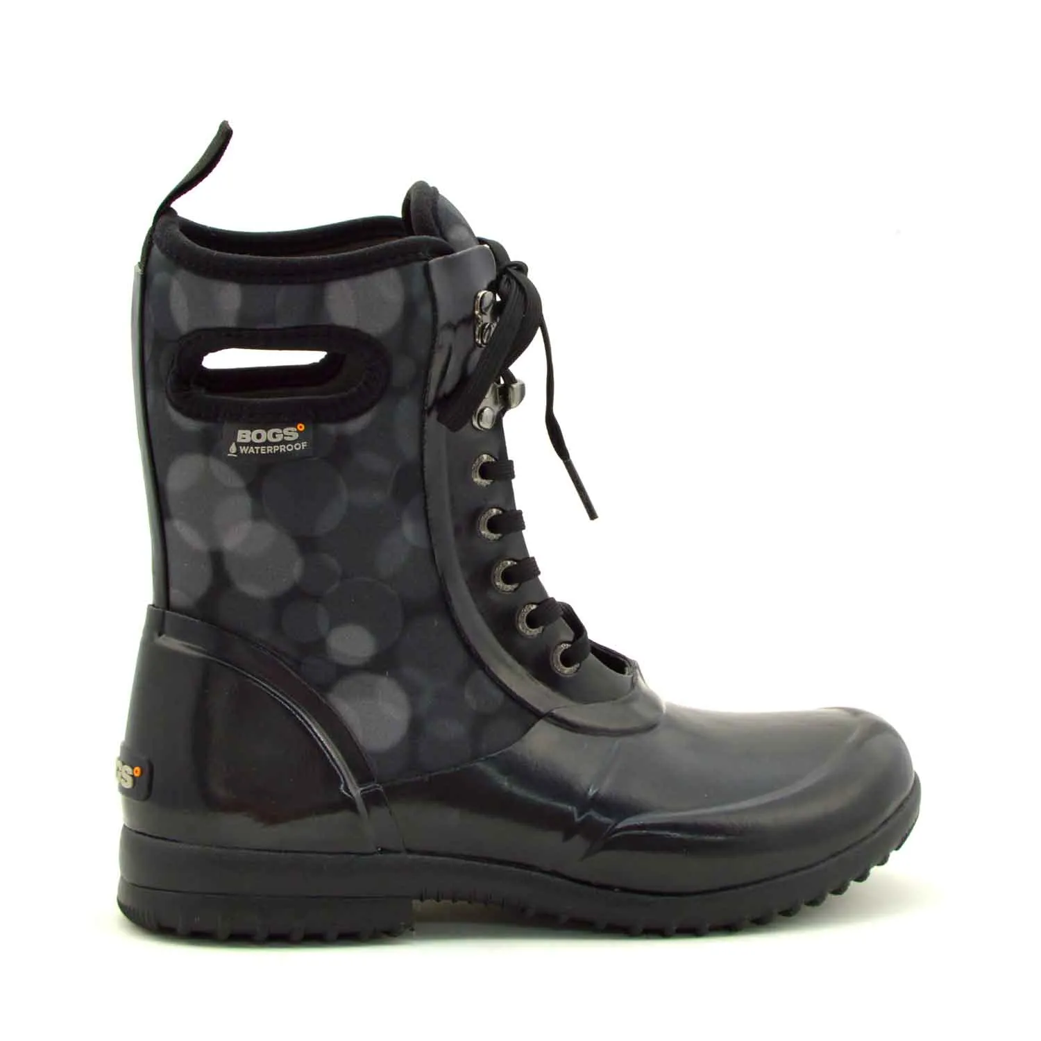 Sidney Rain Black Lace Up Gumboots