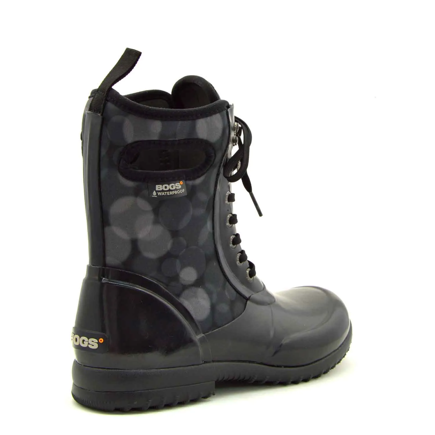 Sidney Rain Black Lace Up Gumboots