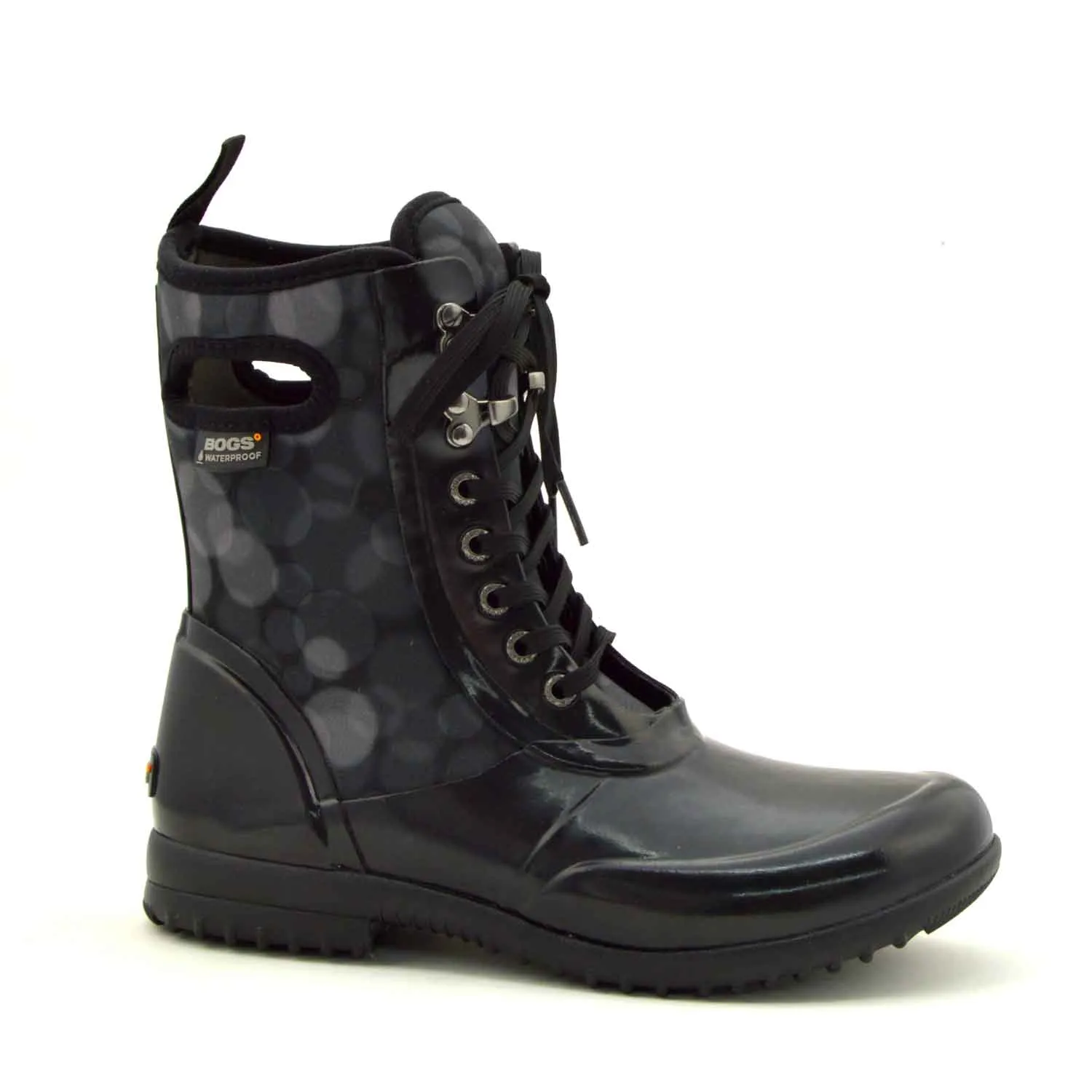 Sidney Rain Black Lace Up Gumboots