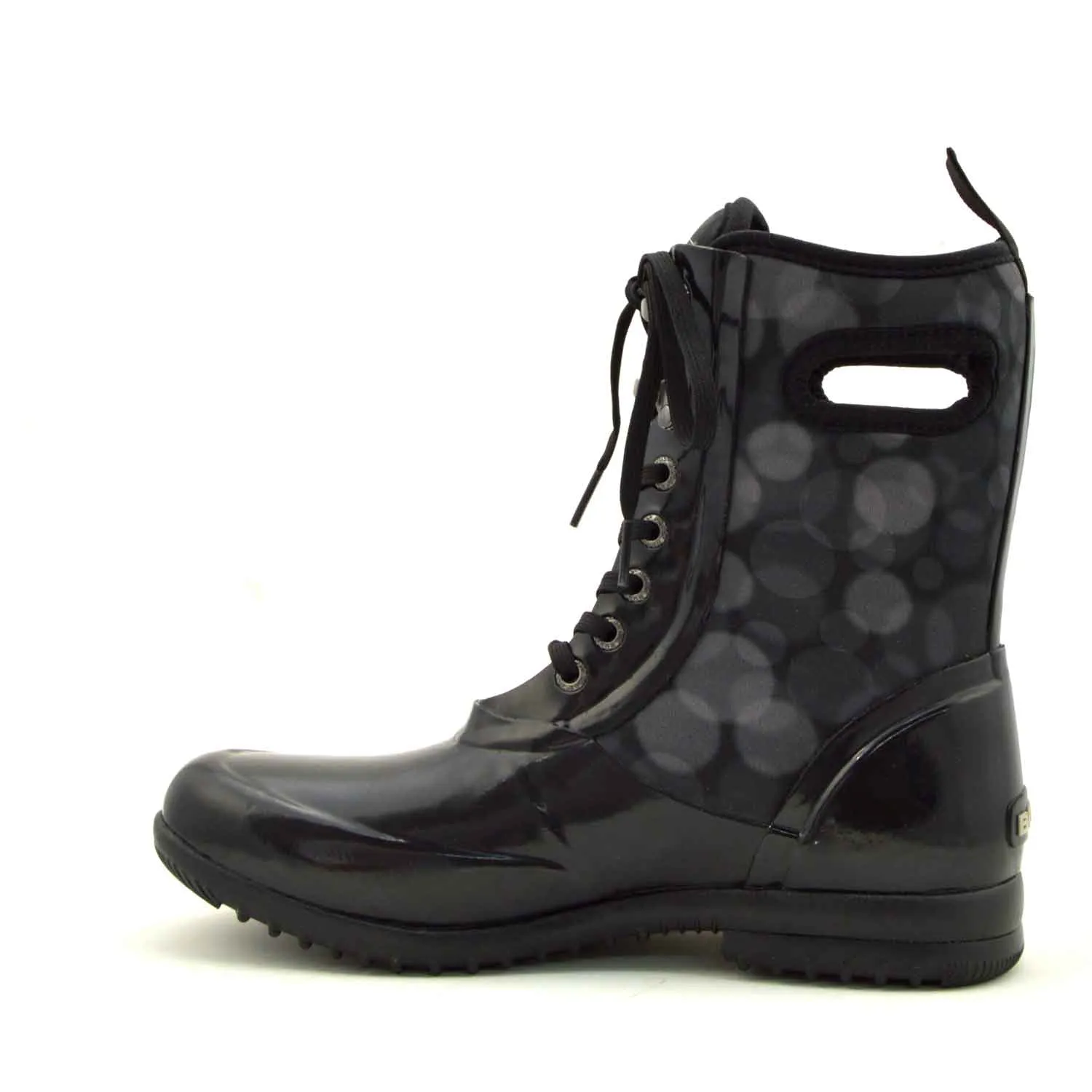 Sidney Rain Black Lace Up Gumboots