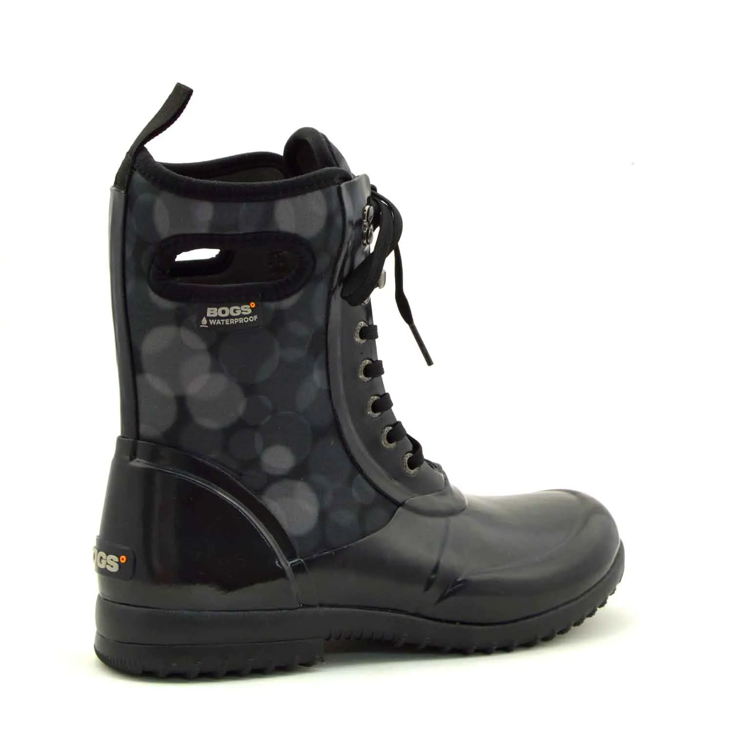 Sidney Rain Black Lace Up Gumboots
