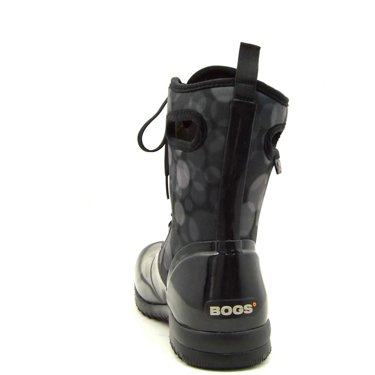 Sidney Rain Black Lace Up Gumboots