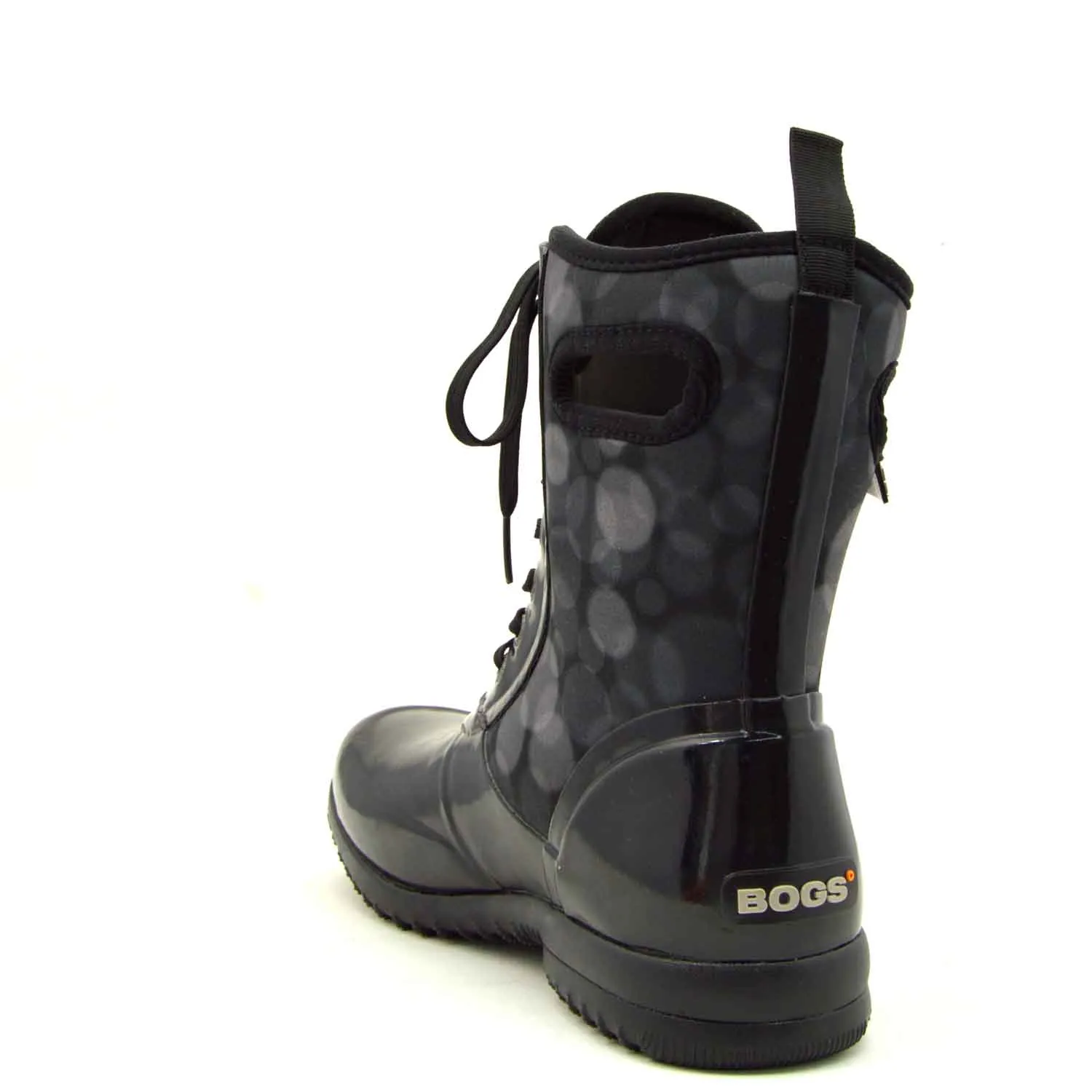Sidney Rain Black Lace Up Gumboots