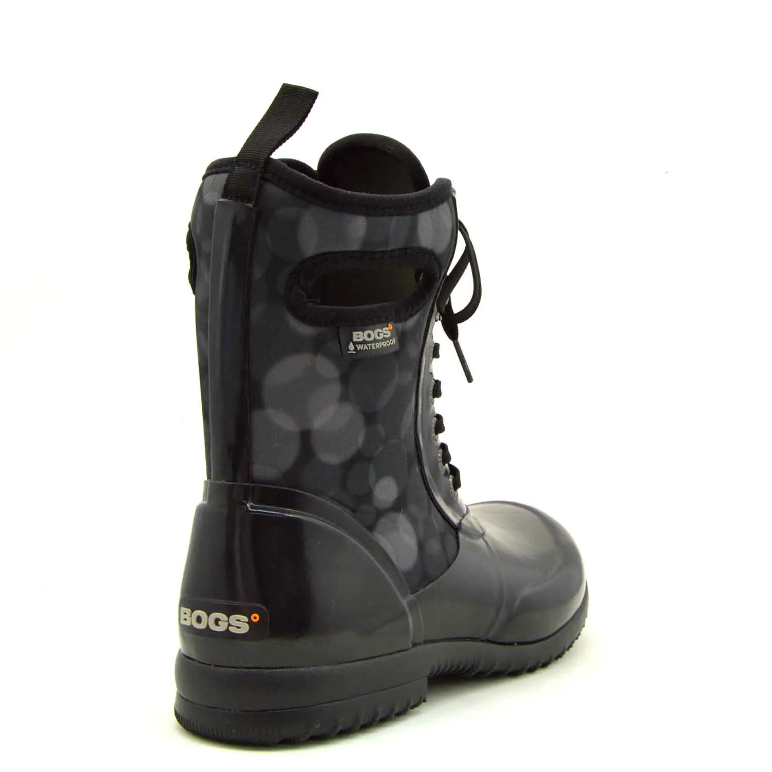 Sidney Rain Black Lace Up Gumboots