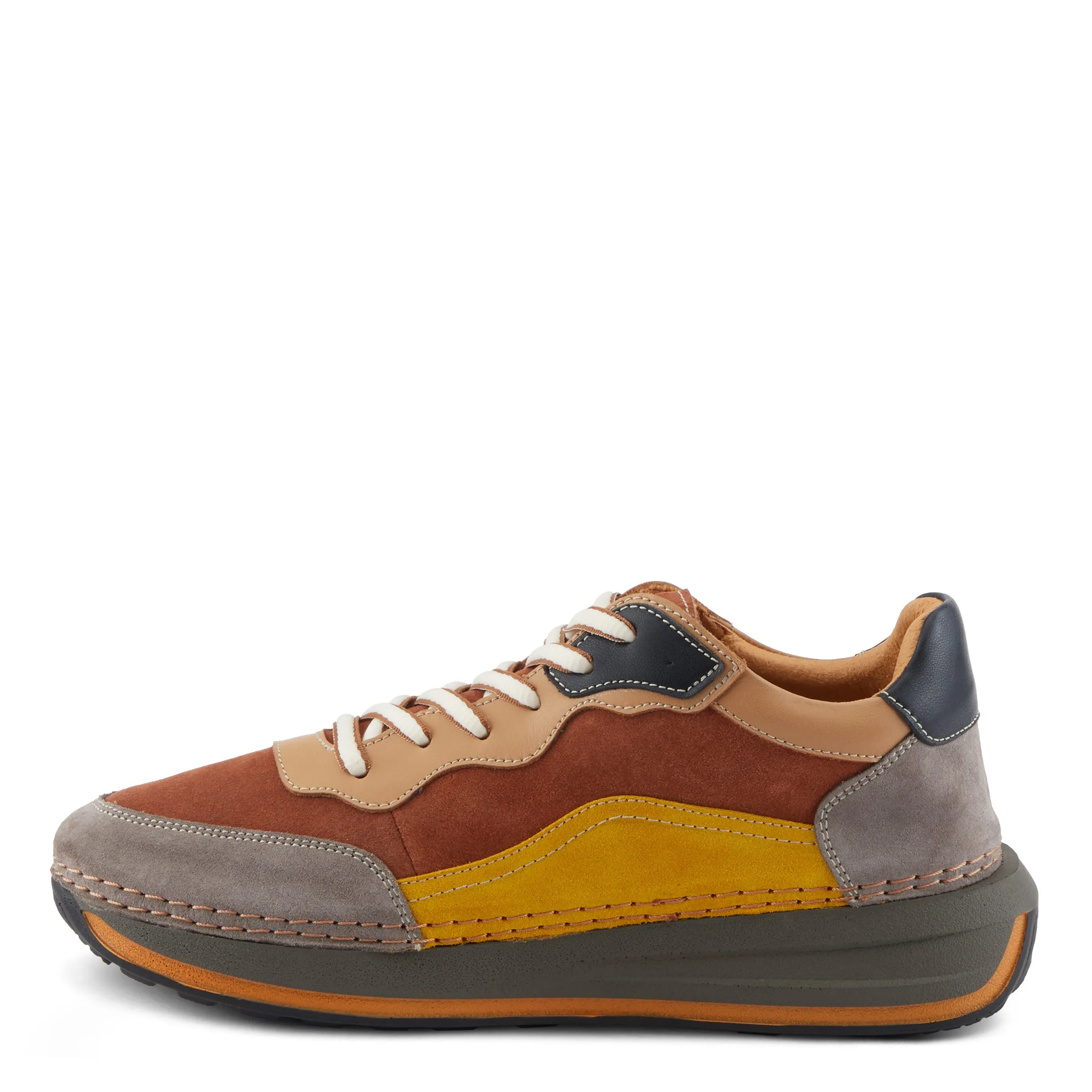Spring Step Shoes Booker Women's Retro Style Leather and Suede Sneakers