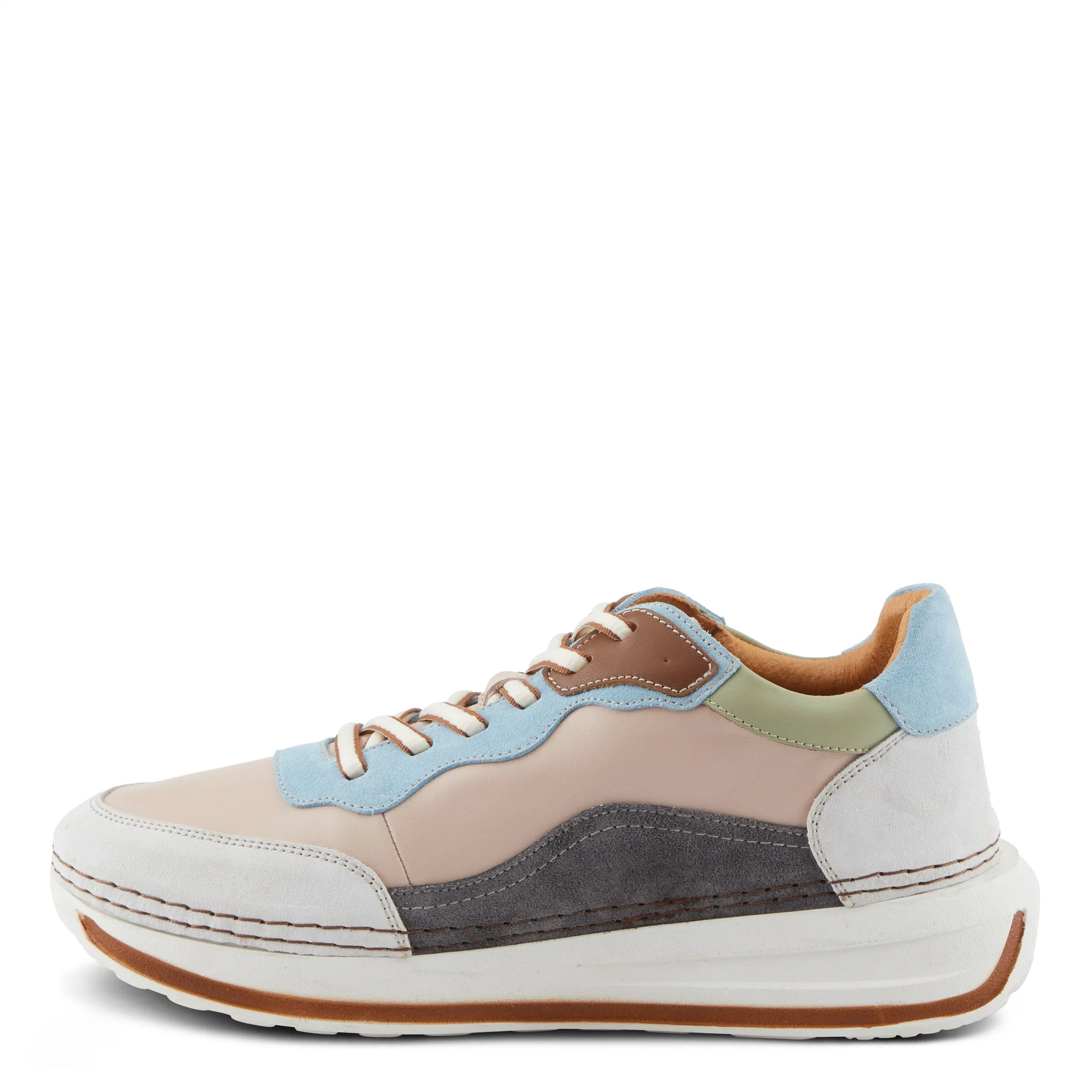 Spring Step Shoes Booker Women's Retro Style Leather and Suede Sneakers