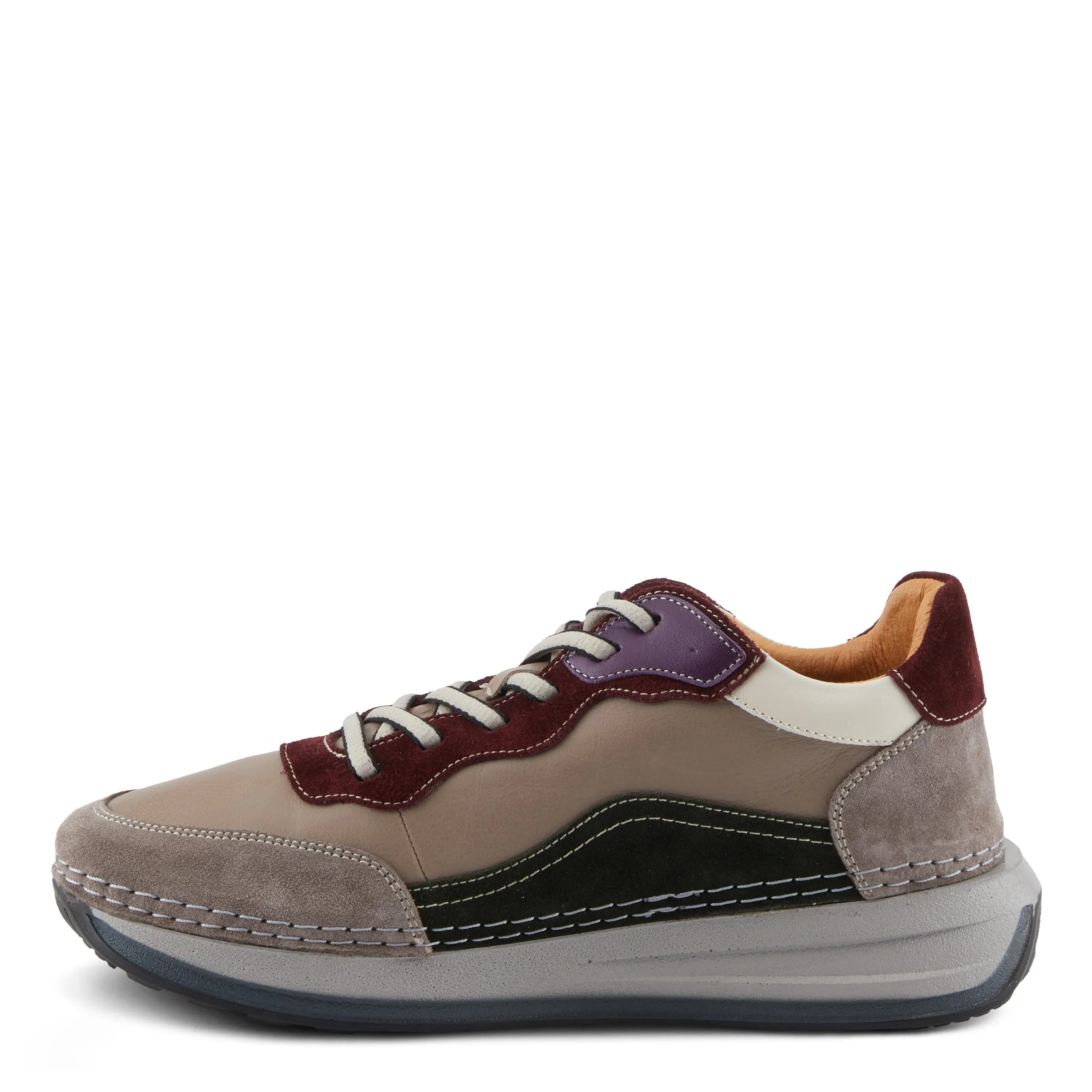 Spring Step Shoes Booker Women's Retro Style Leather and Suede Sneakers