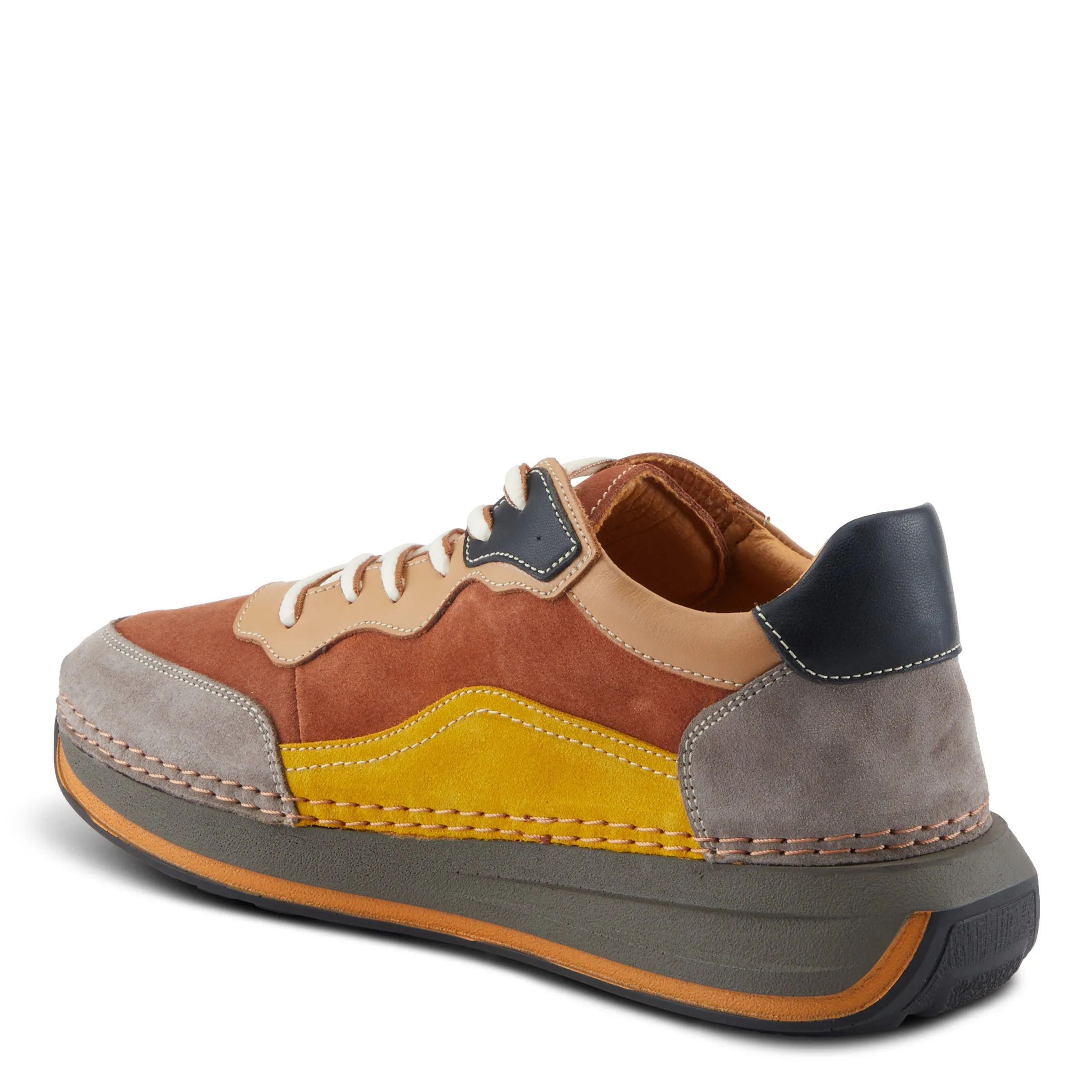 Spring Step Shoes Booker Women's Retro Style Leather and Suede Sneakers