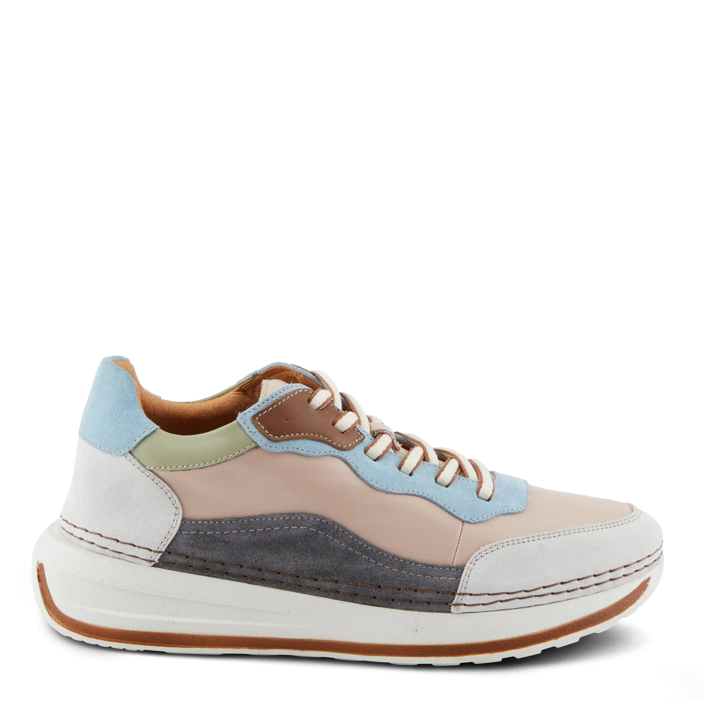 Spring Step Shoes Booker Women's Retro Style Leather and Suede Sneakers
