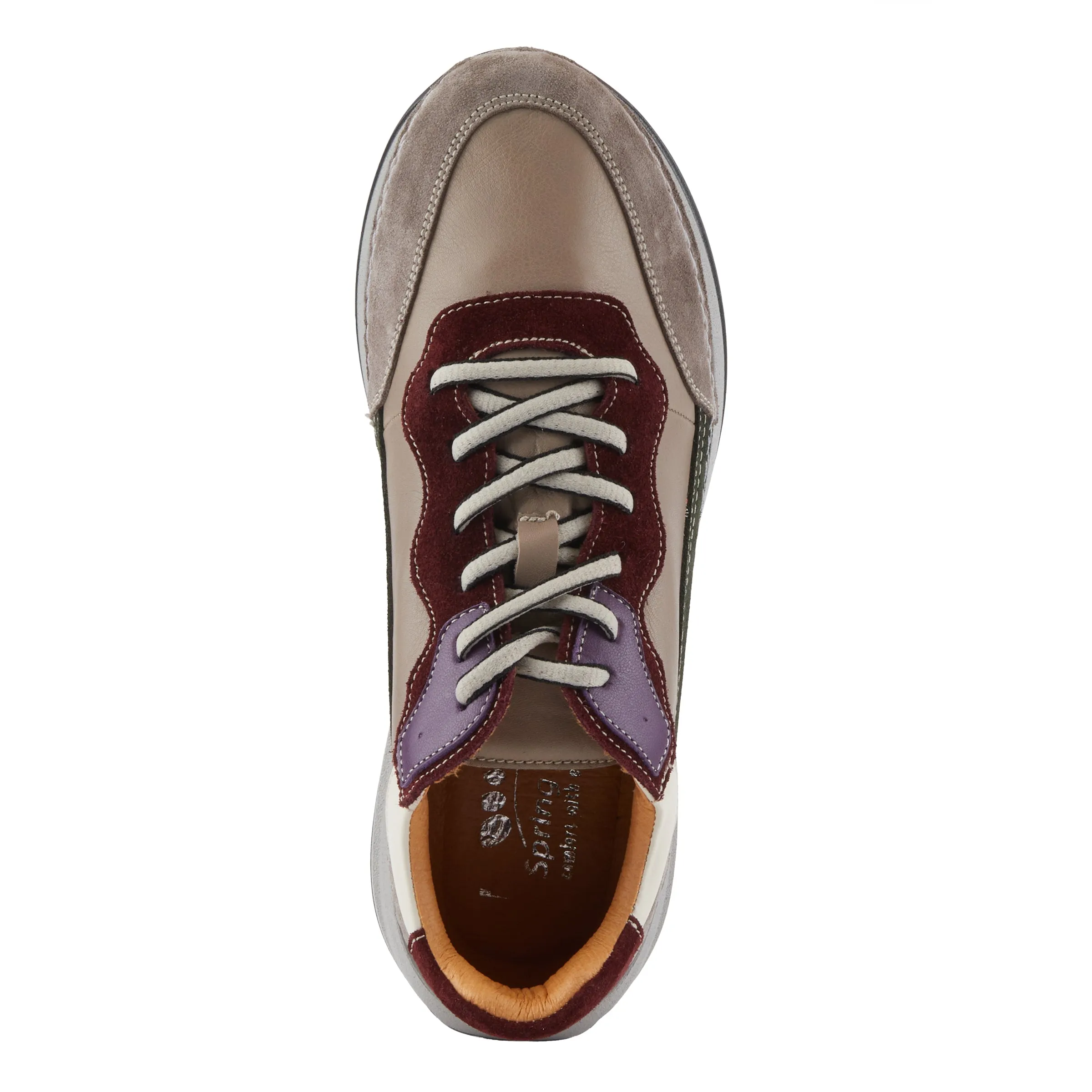 Spring Step Shoes Booker Women's Retro Style Leather and Suede Sneakers