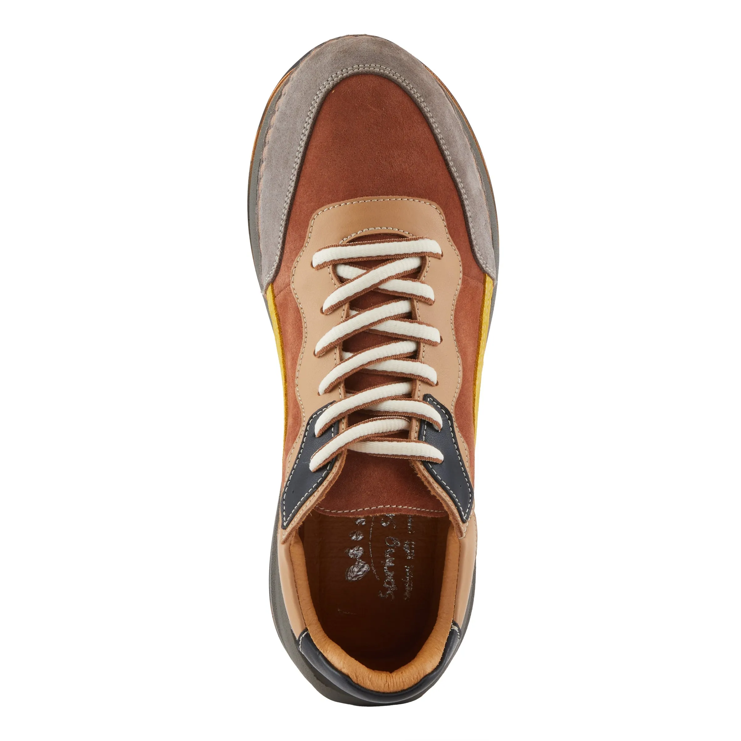 Spring Step Shoes Booker Women's Retro Style Leather and Suede Sneakers