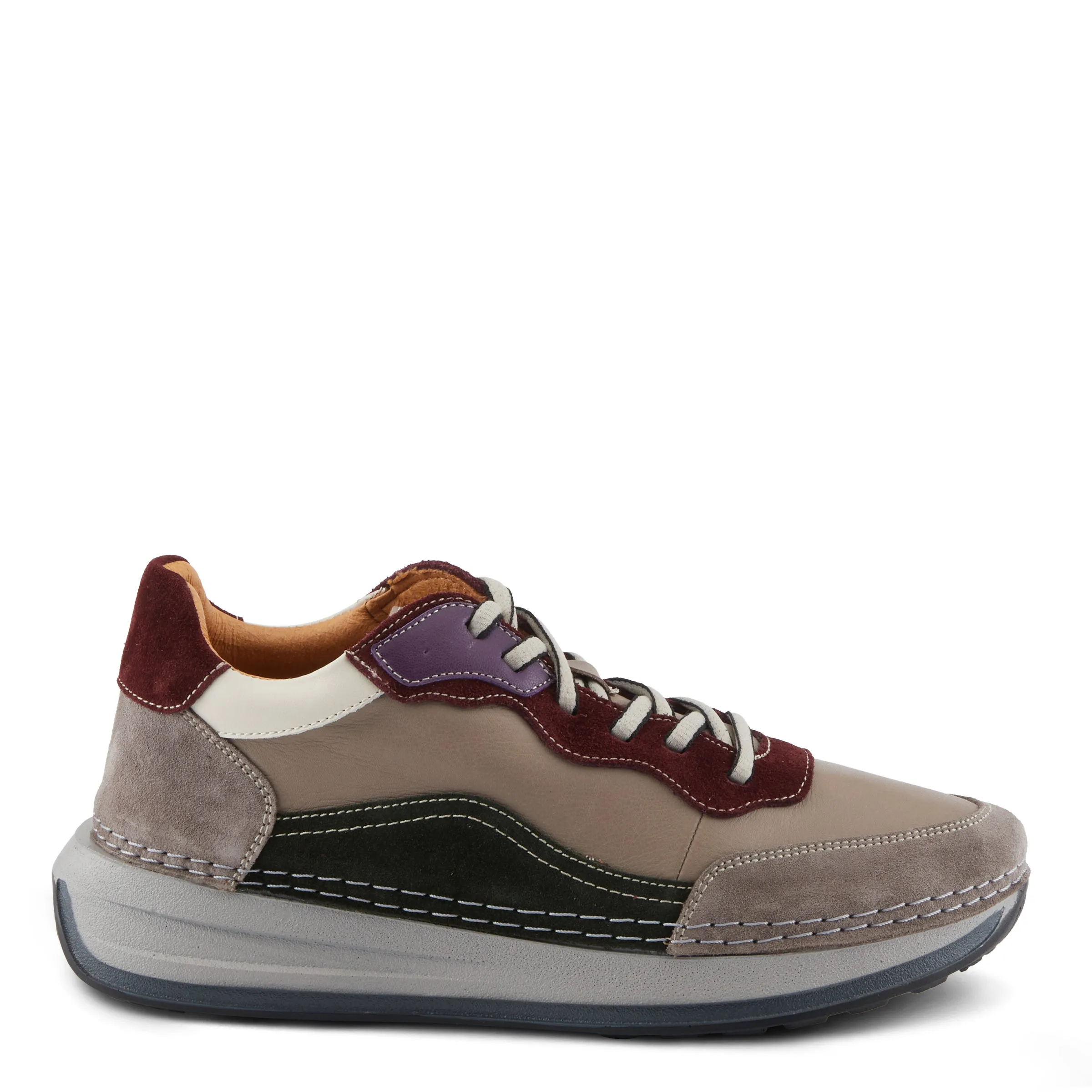 Spring Step Shoes Booker Women's Retro Style Leather and Suede Sneakers