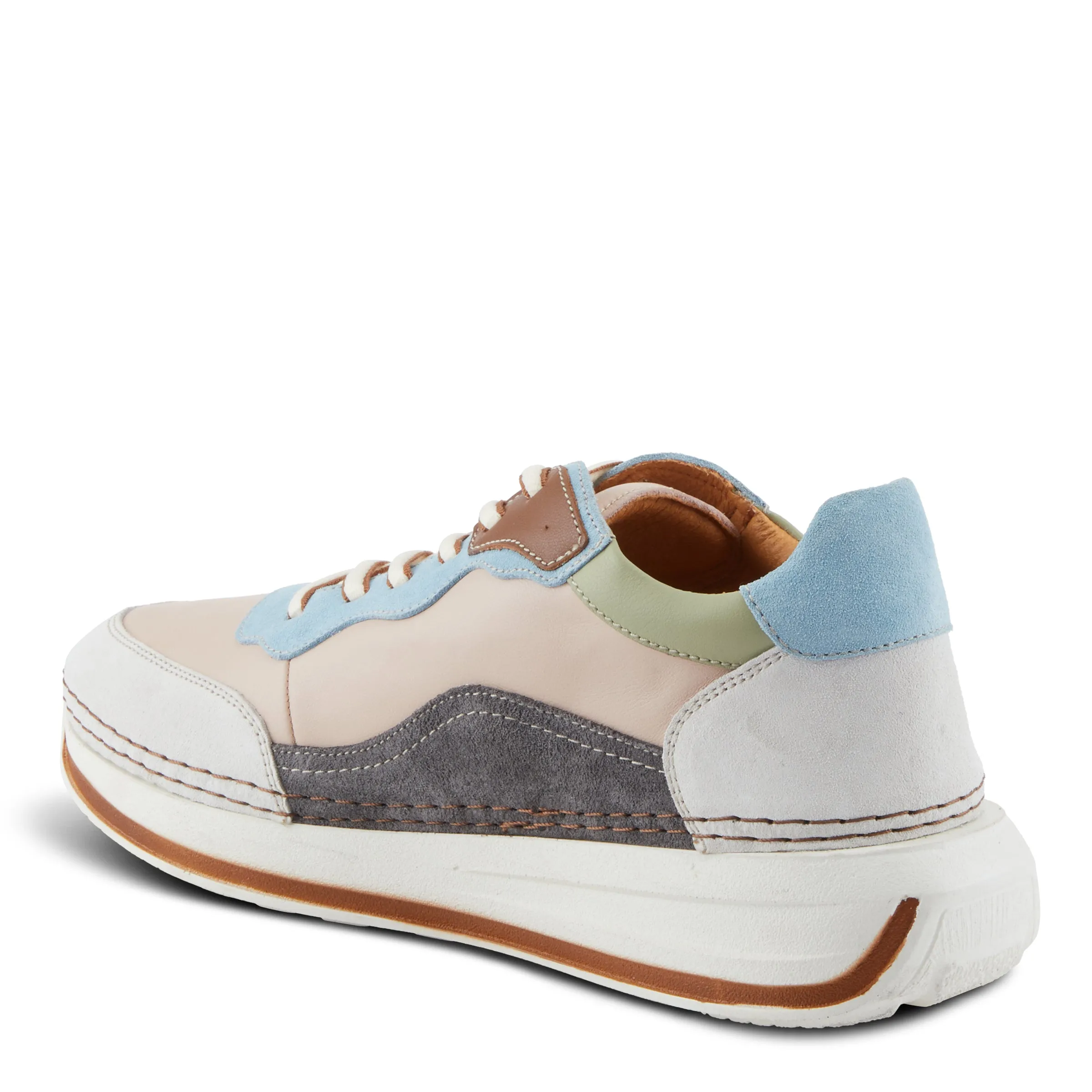 Spring Step Shoes Booker Women's Retro Style Leather and Suede Sneakers