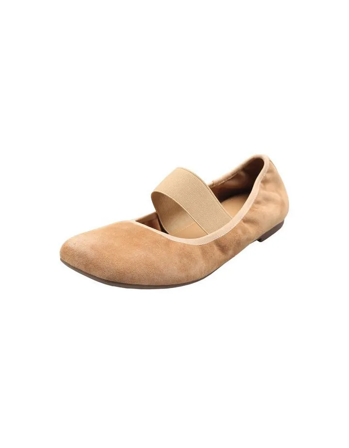 Square Toe Comfortable Suede Ballet Flats