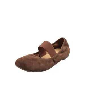 Square Toe Comfortable Suede Ballet Flats