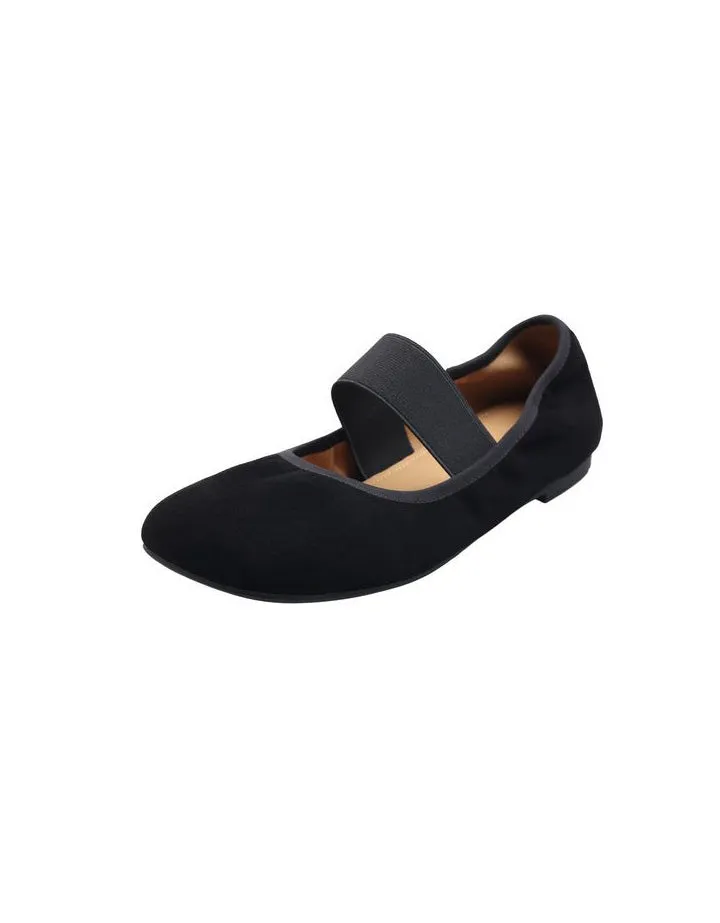 Square Toe Comfortable Suede Ballet Flats